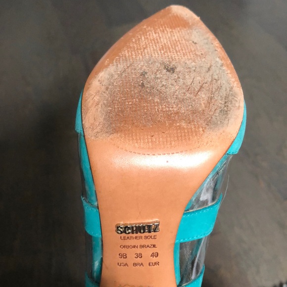 Schultz Blue Heels with Clear sections - Picture 3 of 5